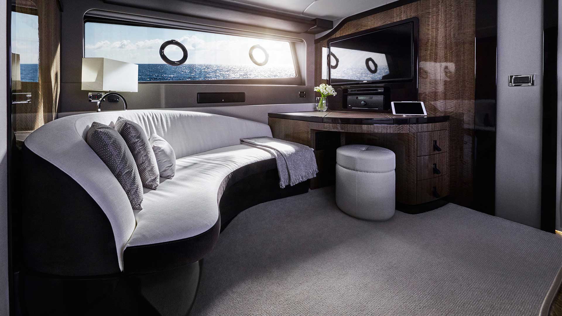 The interior of the Lexus LY 680 yacht